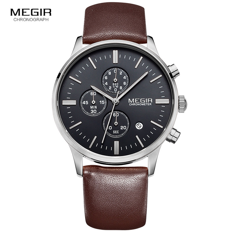 Luxury Watch Green Dial - Megir quartz watches men luminous waterproof