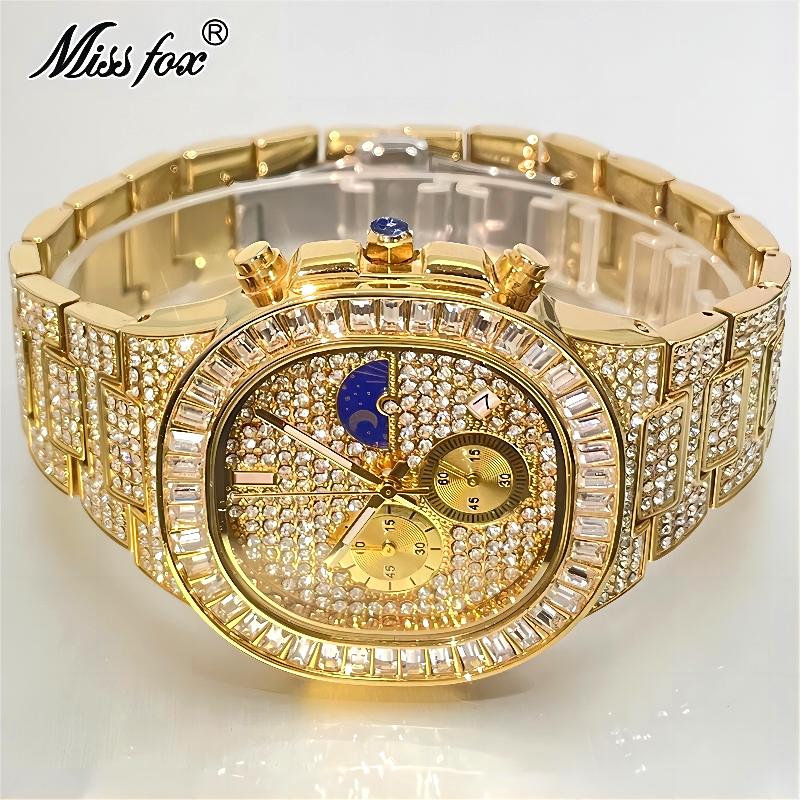 Luxury Watch Iceberg - MISSFOX Luxury Gold Watches Men Fashion
