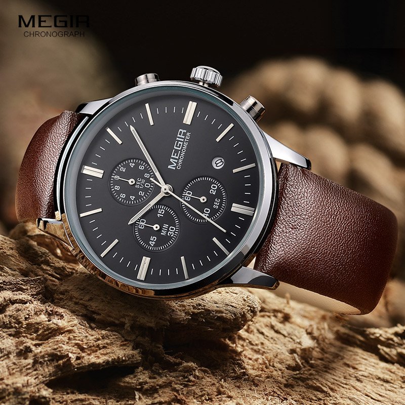 Megir quartz watches men lumin - Luxury Watch Green Dial 评论和价格