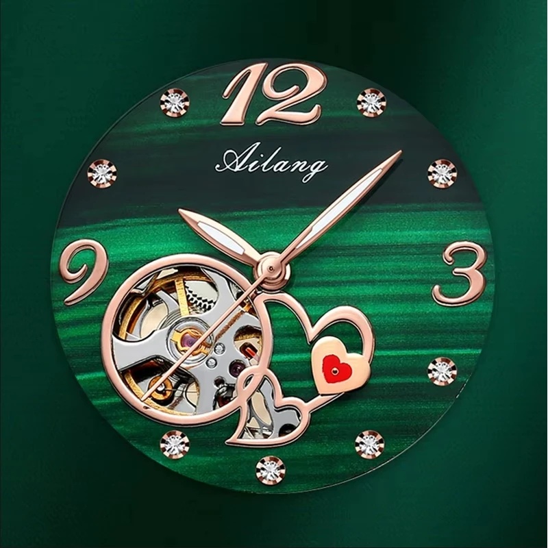AILANG Luxury Women Skeleton A - Luxury Watch Green Dial 评论和价格