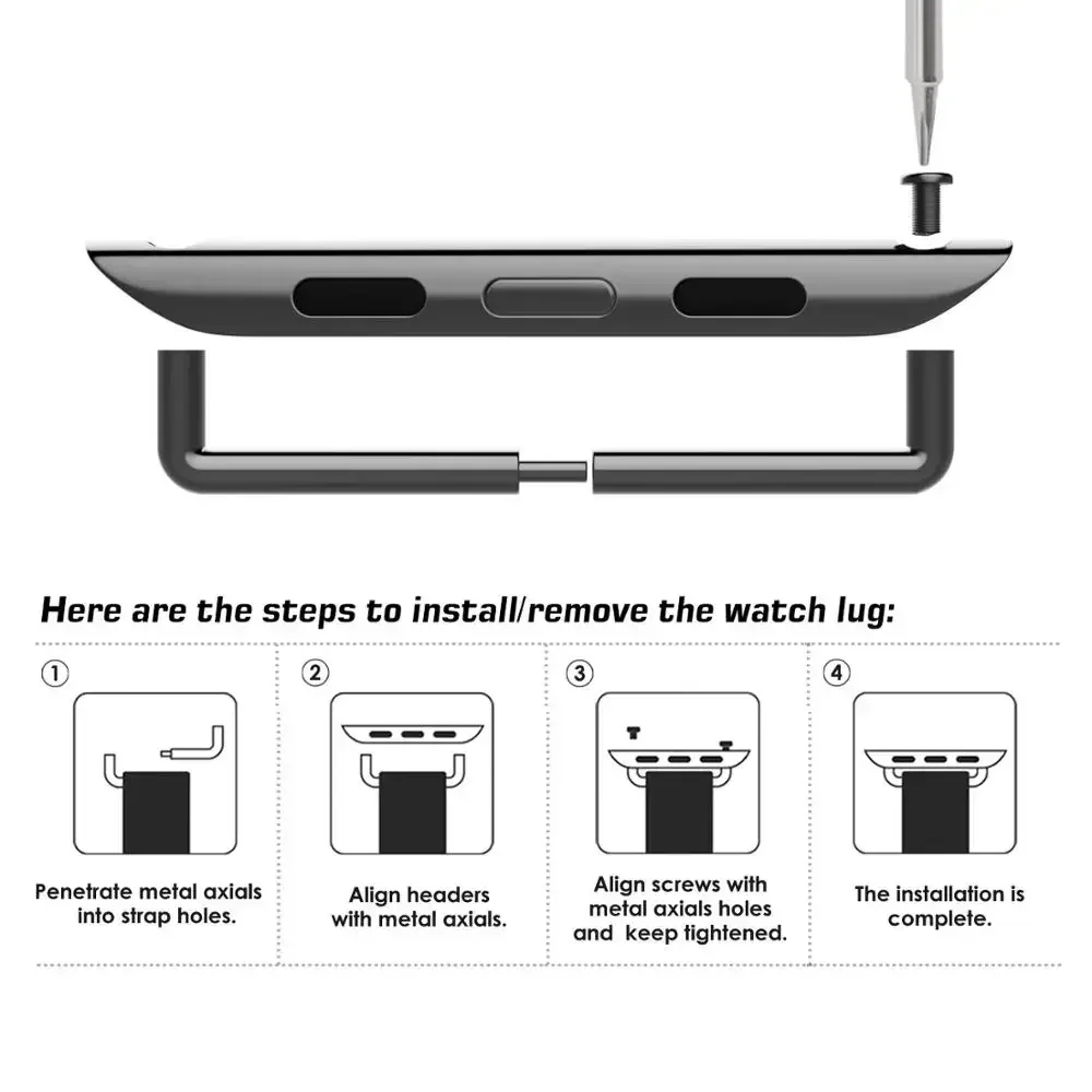 2pcs Connector Adapter for App - Luxury Watch Apple Bands 评论和价格