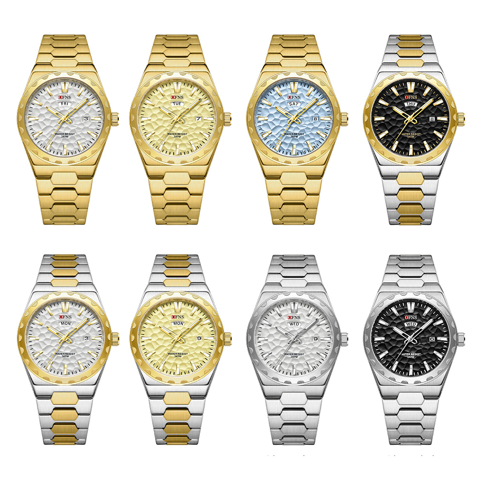 OFNS Business Men Clock Quartz - Luxury Watch Green Dial 评论和价格