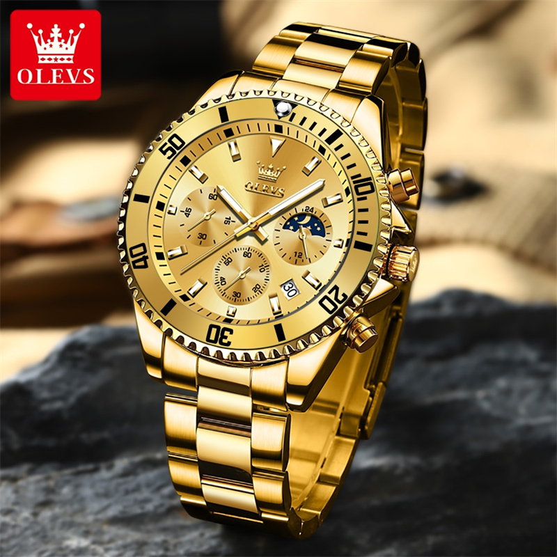 OLEVS Watch Men Top Brand Luxu - Luxury Watch Green Dial 评论和价格