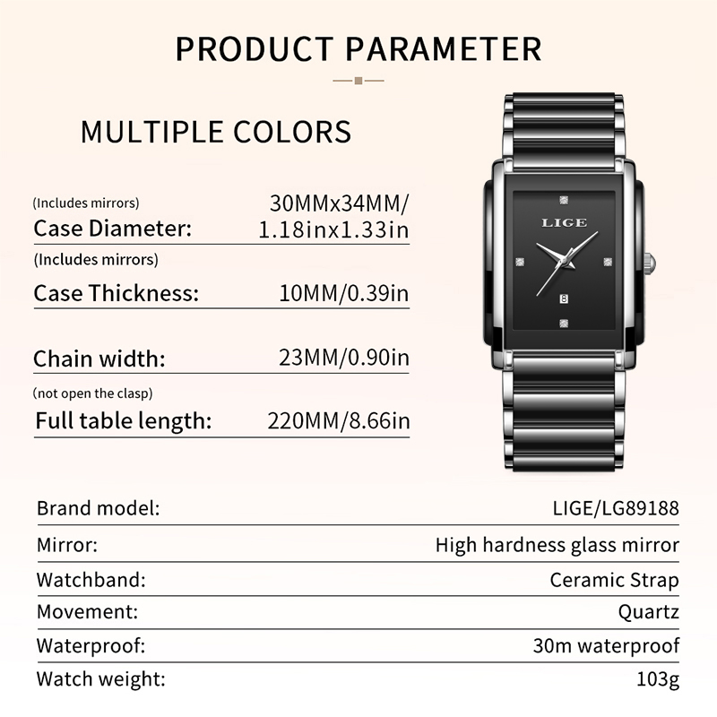 LIGE New Luxury Women Watches  - Luxury Watch Lady 评论和价格