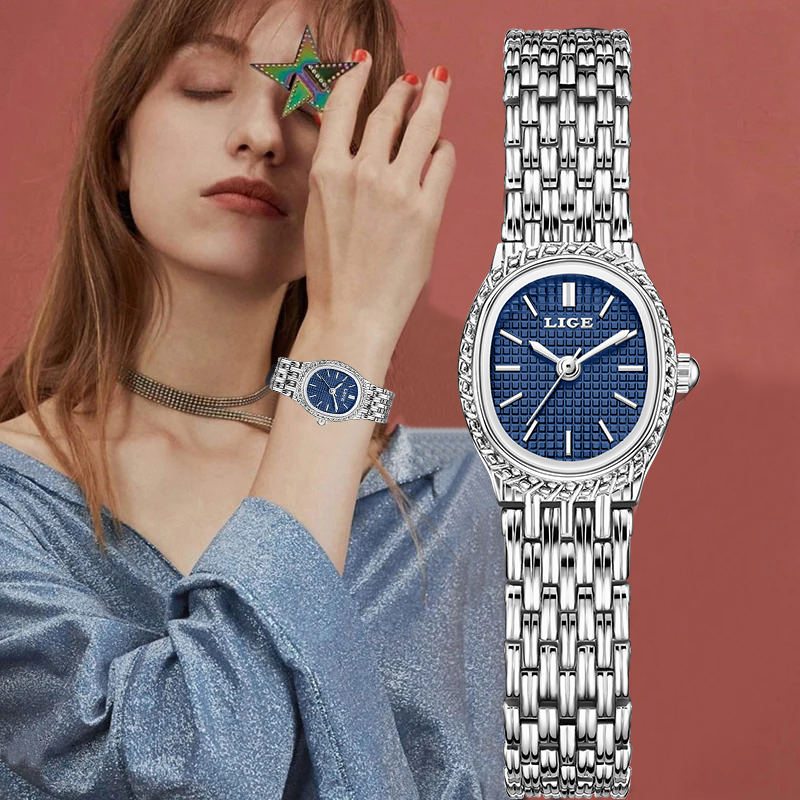 LIGE Fashion Luxury Quartz Wom - Luxury Watch Lady 评论和价格