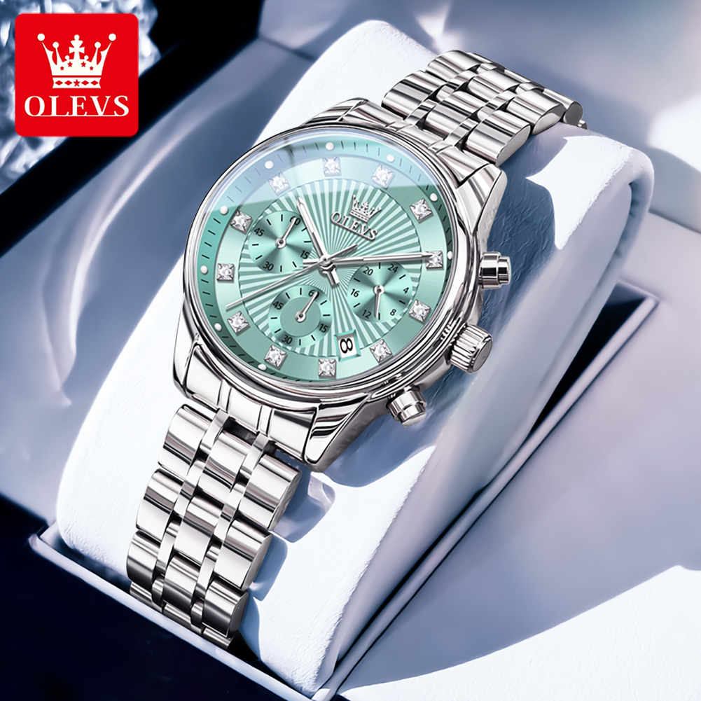 OLEVS Womens Watches Fashion L - Luxury Watch Green Dial 评论和价格