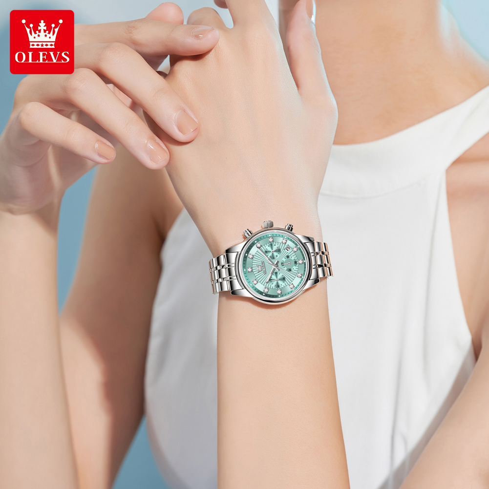 OLEVS Womens Watches Fashion L - Luxury Watch Green Dial 评论和价格
