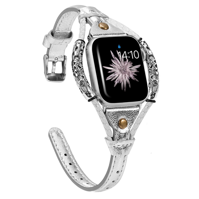 Genuine Leather Strap for Appl - Luxury Watch Apple Bands 评论和价格