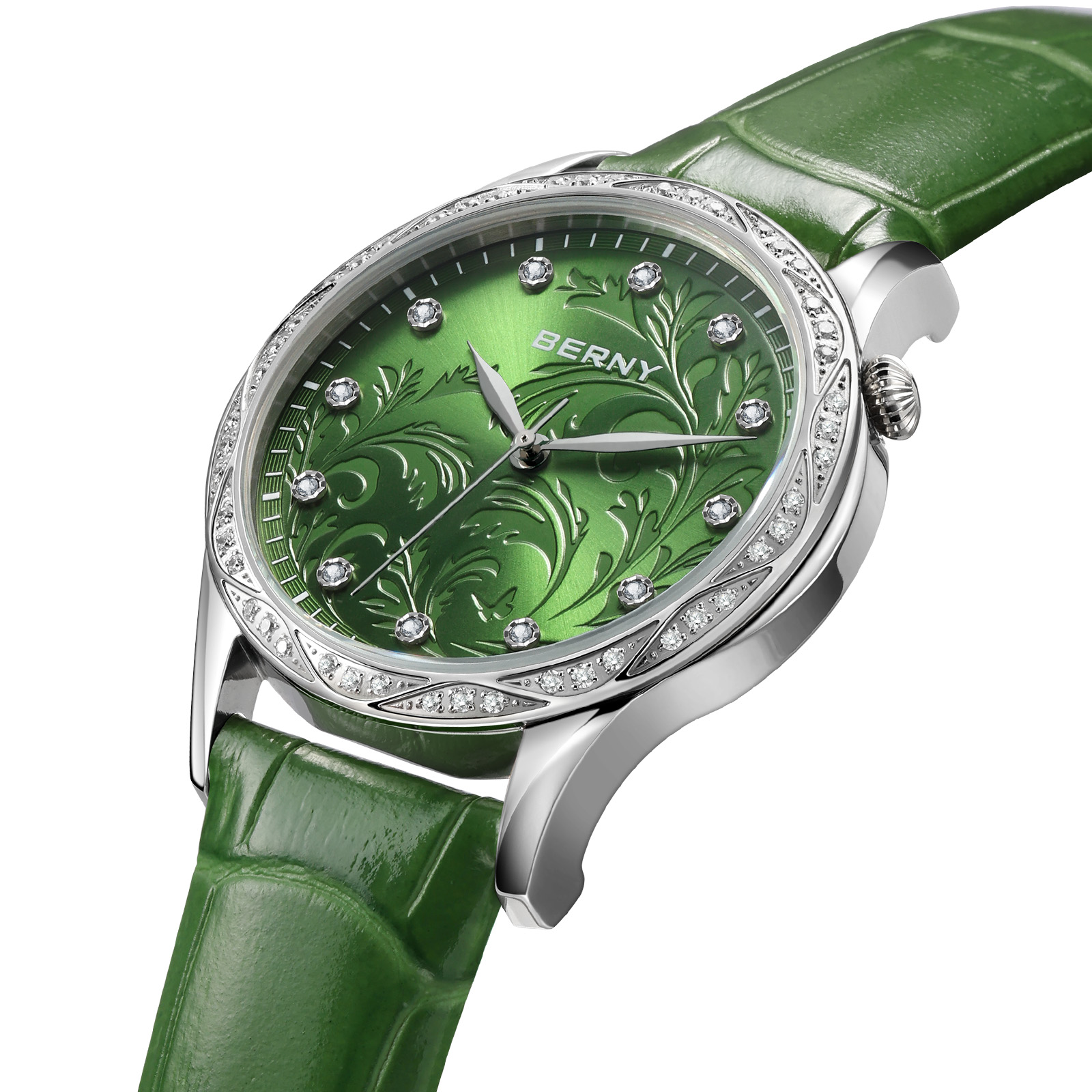 BERNY Women‘s Quartz Watch Gre - Luxury Watch Green Dial 评论和价格