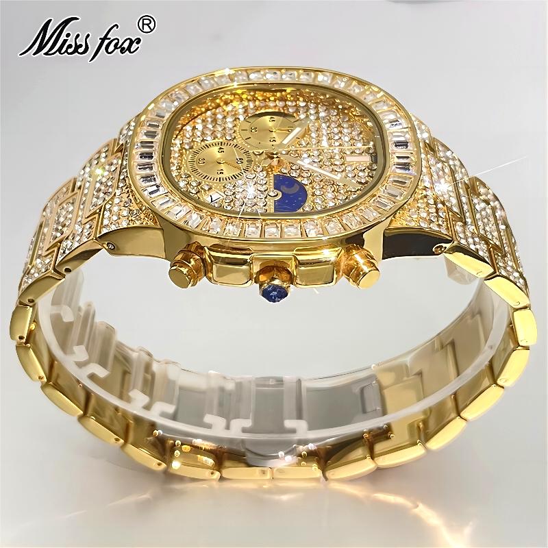 MISSFOX Luxury Gold Watches Me - Luxury Watch Iceberg 评论和价格